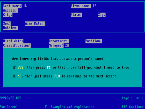 QandA / 1988 / Symantec era / natural language and databases